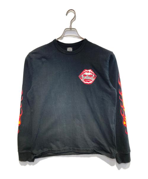 JELADO（ジェラード）JELADO (ジェラード) FLAME SLEEVE TEE ブラック サイズ:40の古着・服飾アイテム