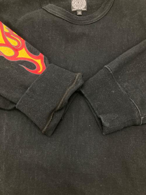 JELADO（ジェラード）JELADO (ジェラード) FLAME SLEEVE TEE ブラック サイズ:40の古着・服飾アイテム