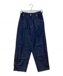 NEON SIGN（ネオンサイン）の古着「Wide Denim Slacks」｜インディゴ