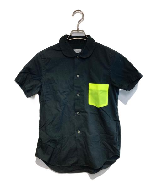 BLACK COMME des GARCONS（ブラックコムデギャルソン）BLACK COMME des GARCONS (ブラックコムデギャルソン) 丸襟S/Sシャツ ブラック サイズ:XSの古着・服飾アイテム