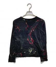 Y's（ワイズ）の古着「ロングスリーブカットソー」｜ブラック×レッド