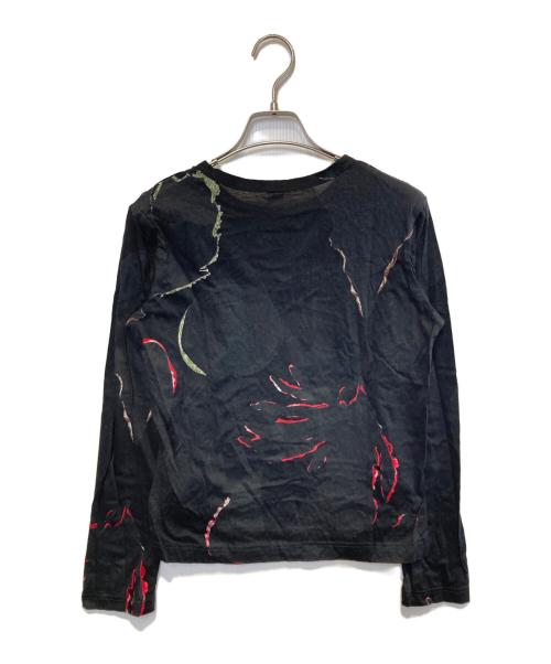 Y's（ワイズ）Y's (ワイズ) ロングスリーブカットソー ブラック×レッド サイズ:2の古着・服飾アイテム