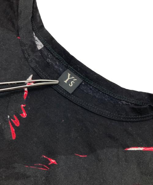 Y's（ワイズ）Y's (ワイズ) ロングスリーブカットソー ブラック×レッド サイズ:2の古着・服飾アイテム