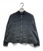 YACCO MARICARDヤッコマリカルド）の古着「ピンタックフレアシャツ」｜ブラック