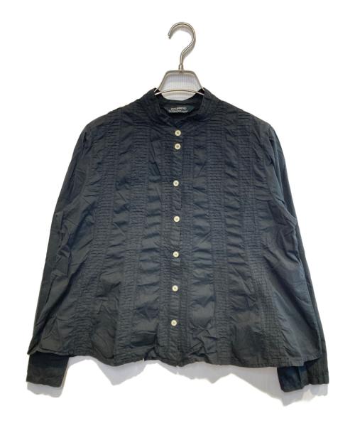 YACCO MARICARD（ヤッコマリカルド）YACCO MARICARD (ヤッコマリカルド) ピンタックフレアシャツ ブラック サイズ:1の古着・服飾アイテム