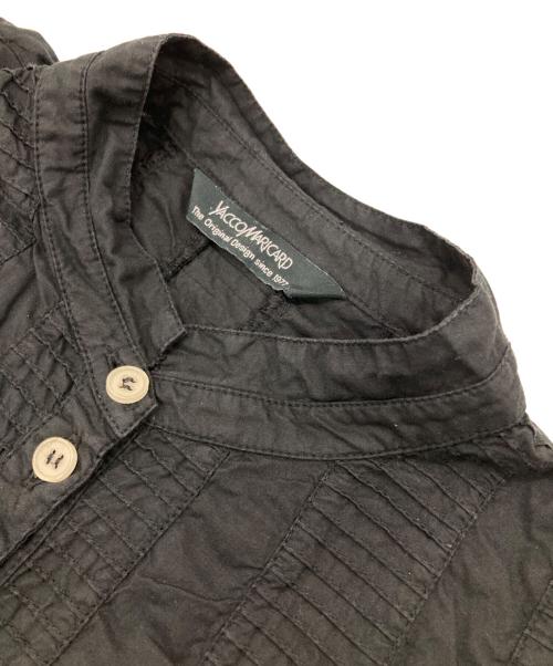 YACCO MARICARD（ヤッコマリカルド）YACCO MARICARD (ヤッコマリカルド) ピンタックフレアシャツ ブラック サイズ:1の古着・服飾アイテム