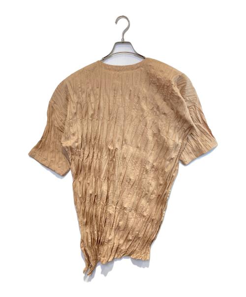 me ISSEY MIYAKE（ミーイッセイ ミヤケ）me ISSEY MIYAKE (ミーイッセイ ミヤケ) シワ加工チュニック ベージュ サイズ:Freeの古着・服飾アイテム