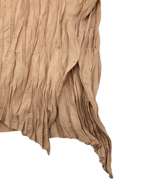 me ISSEY MIYAKE（ミーイッセイ ミヤケ）me ISSEY MIYAKE (ミーイッセイ ミヤケ) シワ加工チュニック ベージュ サイズ:Freeの古着・服飾アイテム