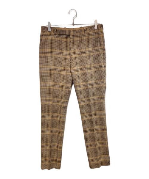 AURALEE（オーラリー）AURALEE (オーラリー) WOOL SERGE CHECK NARROW SLACKS ブラウン サイズ:4の古着・服飾アイテム