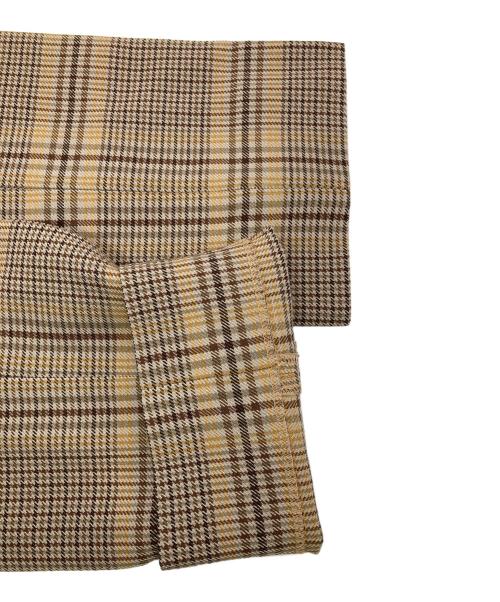 AURALEE（オーラリー）AURALEE (オーラリー) WOOL SERGE CHECK NARROW SLACKS ブラウン サイズ:4の古着・服飾アイテム