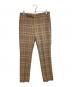 AURALEE（オーラリー）の古着「WOOL SERGE CHECK NARROW SLACKS」｜ブラウン