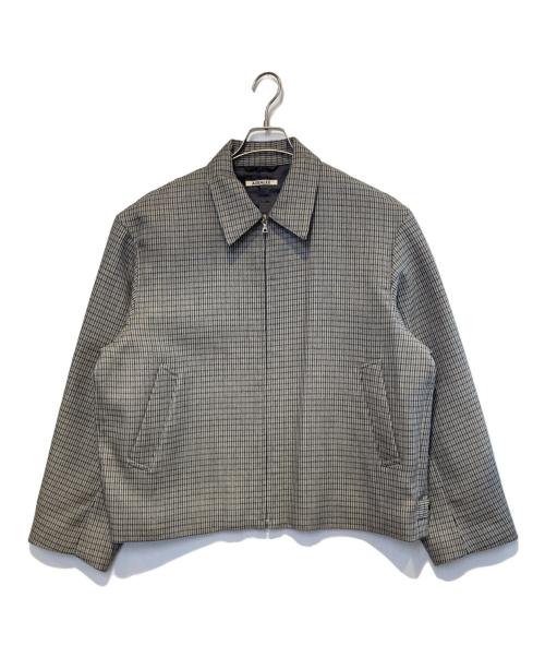 AURALEE（オーラリー）AURALEE (オーラリー) DOUBLE FACE CHECK ZIP BLOUSON グレー サイズ:4の古着・服飾アイテム