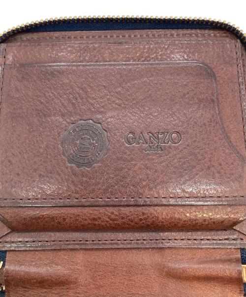 GANZO（ガンゾ）GANZO (ガンゾ) レザーコンパクトジップウォレット ネイビーの古着・服飾アイテム
