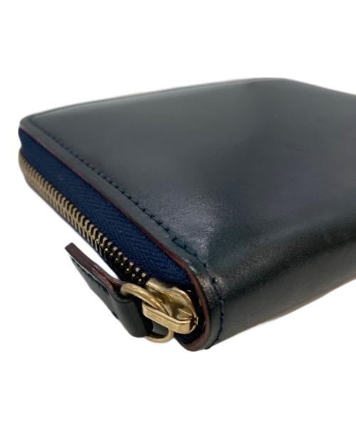 GANZO（ガンゾ）GANZO (ガンゾ) レザーコンパクトジップウォレット ネイビーの古着・服飾アイテム