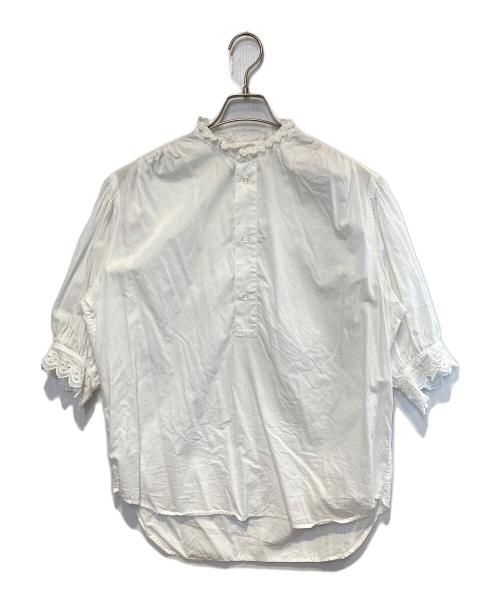 POLO RALPH LAUREN（ポロ・ラルフローレン）POLO RALPH LAUREN (ポロ・ラルフローレン) フリルシャツブラウス ホワイト サイズ:Mの古着・服飾アイテム