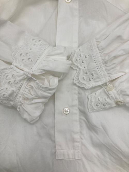 POLO RALPH LAUREN（ポロ・ラルフローレン）POLO RALPH LAUREN (ポロ・ラルフローレン) フリルシャツブラウス ホワイト サイズ:Mの古着・服飾アイテム