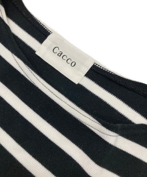 Cacco（カッコ）Cacco (カッコ) バスクシャツ ブラック サイズ:LONGの古着・服飾アイテム