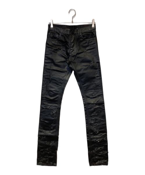 DIOR HOMME（ディオール オム）DIOR HOMME (ディオール オム) デストロイコーティングデニムパンツ ブラック サイズ:28の古着・服飾アイテム