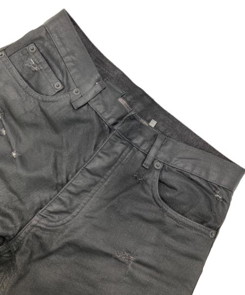 DIOR HOMME（ディオール オム）DIOR HOMME (ディオール オム) デストロイコーティングデニムパンツ ブラック サイズ:28の古着・服飾アイテム