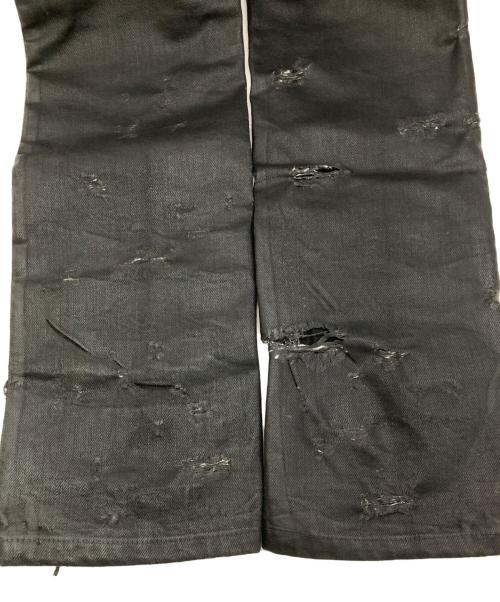DIOR HOMME（ディオール オム）DIOR HOMME (ディオール オム) デストロイコーティングデニムパンツ ブラック サイズ:28の古着・服飾アイテム