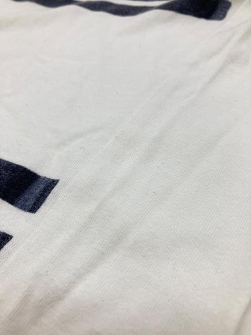 PLAY COMME des GARCONS（プレイコムデギャルソン）PLAY COMME des GARCONS (プレイコムデギャルソン) ロングスリーブカットソー ホワイト×ネイビー サイズ:Lの古着・服飾アイテム