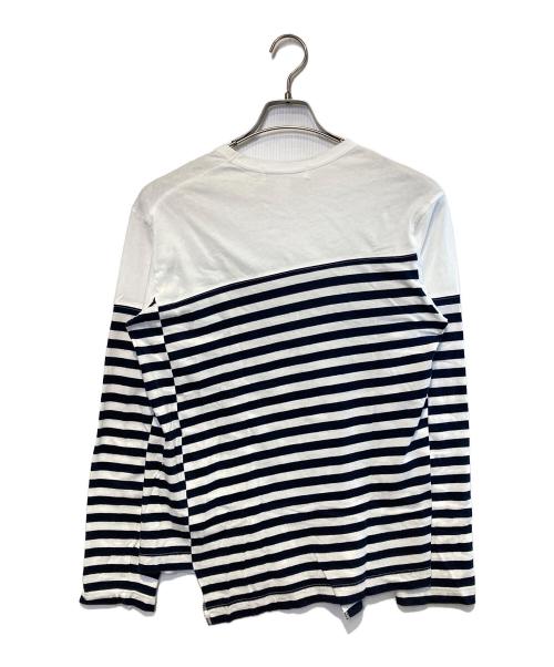 COMME des GARCONS SHIRT（コムデギャルソンシャツ）COMME des GARCONS SHIRT (コムデギャルソンシャツ) ボーダーL/Sカットソー ホワイト×ネイビー サイズ:Mの古着・服飾アイテム