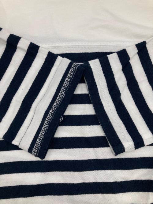 COMME des GARCONS SHIRT（コムデギャルソンシャツ）COMME des GARCONS SHIRT (コムデギャルソンシャツ) ボーダーL/Sカットソー ホワイト×ネイビー サイズ:Mの古着・服飾アイテム