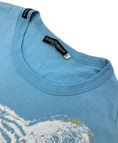 DOLCE & GABBANA（ドルチェ＆ガッバーナ）DOLCE & GABBANA (ドルチェ＆ガッバーナ) プリントカットソー ブルー サイズ:48の古着・服飾アイテム