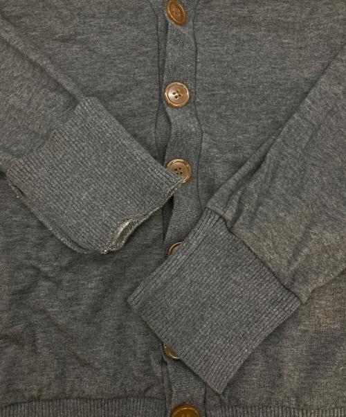 Vivienne Westwood man（ヴィヴィアン ウェストウッド マン）Vivienne Westwood man (ヴィヴィアン ウェストウッド マン) オーブ刺繍Vネックカーディガン グレー サイズ:44の古着・服飾アイテム