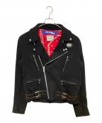 COMME des GARCONS JUNYA WATANABE MAN×Lewis Leathersコム デ ギャルソン ジュンヤ ワタナベ マン×ルイスレザース）の古着「ウールライダースジャケット」｜ブラック