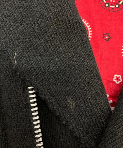 COMME des GARCONS JUNYA WATANABE MAN（コム デ ギャルソン ジュンヤ ワタナベ マン）COMME des GARCONS JUNYA WATANABE MAN (コム デ ギャルソン ジュンヤ ワタナベ マン) Lewis Leathers (ルイスレザース) ウールライダースジャケット ブラック サイズ:Ｍの古着・服飾アイテム