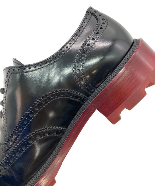 JIL SANDER（ジルサンダー）JIL SANDER (ジルサンダー) ウィングチップシューズ ブラック×ボルドー サイズ:42の古着・服飾アイテム