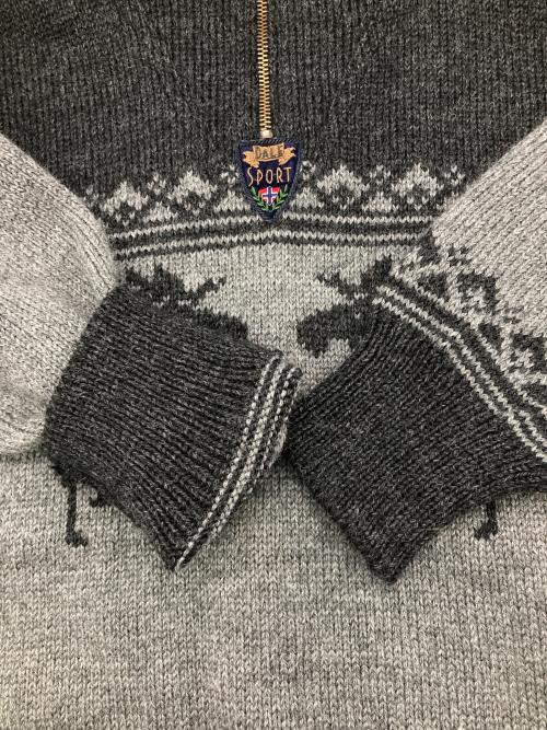 DALE OF NORWAY（ダーレ オブ ノルウェイ）DALE OF NORWAY (ダーレ オブ ノルウェイ) ハーフジップニット グレー サイズ:Sの古着・服飾アイテム