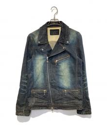 JACKROSE VINTAGE（ジャックローズヴィンテージ）の古着「［古着］デニムライダースジャケット」｜インディゴ