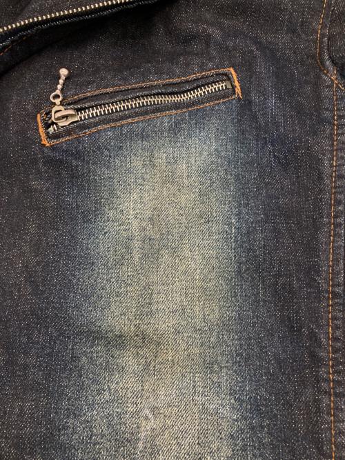 JACKROSE VINTAGE（ジャックローズヴィンテージ）JACKROSE VINTAGE (ジャックローズヴィンテージ) ［古着］デニムライダースジャケット インディゴ サイズ:3の古着・服飾アイテム