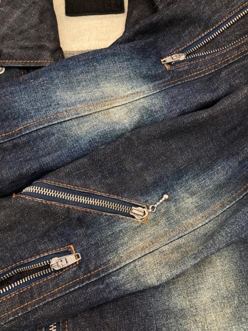 JACKROSE VINTAGE（ジャックローズヴィンテージ）JACKROSE VINTAGE (ジャックローズヴィンテージ) ［古着］デニムライダースジャケット インディゴ サイズ:3の古着・服飾アイテム