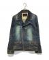 JACKROSE VINTAGE（ジャックローズヴィンテージ）の古着「［古着］デニムライダースジャケット」｜インディゴ