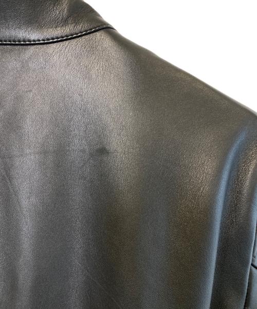 MEN'S BIGI（メンズビギ）MEN'S BIGI (メンズビギ) ラムレザーシングルライダースジャケット ブラック サイズ:Lの古着・服飾アイテム