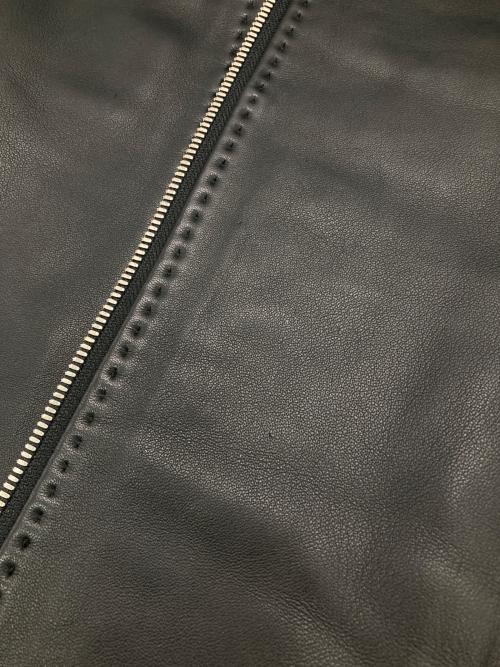 MEN'S BIGI（メンズビギ）MEN'S BIGI (メンズビギ) ラムレザーシングルライダースジャケット ブラック サイズ:Lの古着・服飾アイテム