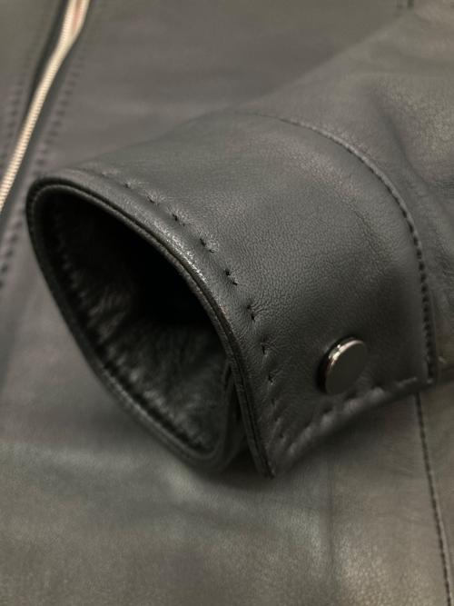 MEN'S BIGI（メンズビギ）MEN'S BIGI (メンズビギ) ラムレザーシングルライダースジャケット ブラック サイズ:Lの古着・服飾アイテム