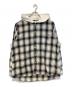 KAMIYA（カミヤ）の古着「Distressed Hooded Check Shirts」｜ブラック×ホワイト
