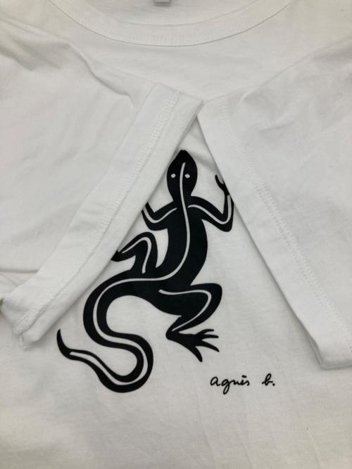 agnes b homme（アニエスベーオム）agnes b homme (アニエスベーオム) プリントTシャツ ホワイト サイズ:3の古着・服飾アイテム