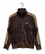 adidasアディダス）の古着「FB TT VELOUR / ファイヤーバード トラックトップ ベロア」｜ブラウン