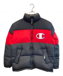Champion（チャンピオン）の古着「ダウンジャケット」｜ブラック×レッド