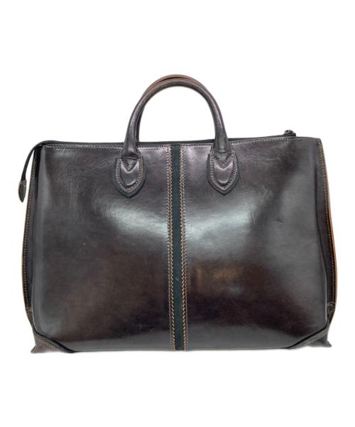 DRAWER（ドゥロワー）DRAWER (ドゥロワー) レザートートバッグ ブラックの古着・服飾アイテム