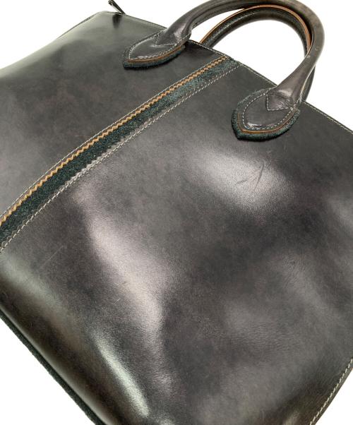 DRAWER（ドゥロワー）DRAWER (ドゥロワー) レザートートバッグ ブラックの古着・服飾アイテム