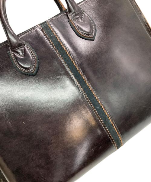 DRAWER（ドゥロワー）DRAWER (ドゥロワー) レザートートバッグ ブラックの古着・服飾アイテム