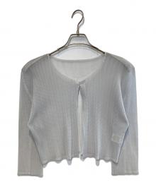 PLEATS PLEASE（プリーツプリーズ）の古着「プリーツカーディガン」｜グレー