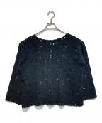 JOURNAL STANDARD relumeジャーナルスタンダード レリューム）の古着「エンブロイダリークロシェレースプルオーバー」｜ブラック