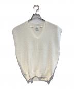 Spick and Spanスピック＆スパン）の古着「ペーパーヤーンルーズニットベスト」｜アイボリー